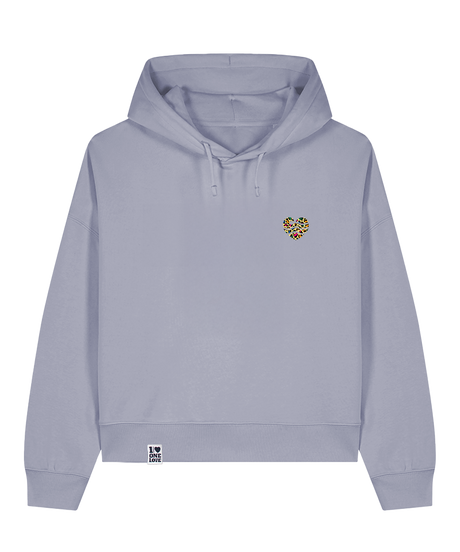 Leo-Wellenherz - Damen Premium Hoodie | 100% Baumwolle | Edler Stick