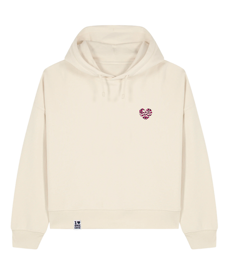 Leo-Wellenherz - Damen Premium Hoodie | 100% Baumwolle | Edler Stick