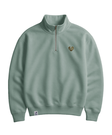 Leo-Wellenherz  - Unisex Premium Zipper | 100% Bio-Baumwolle | Edler Stick