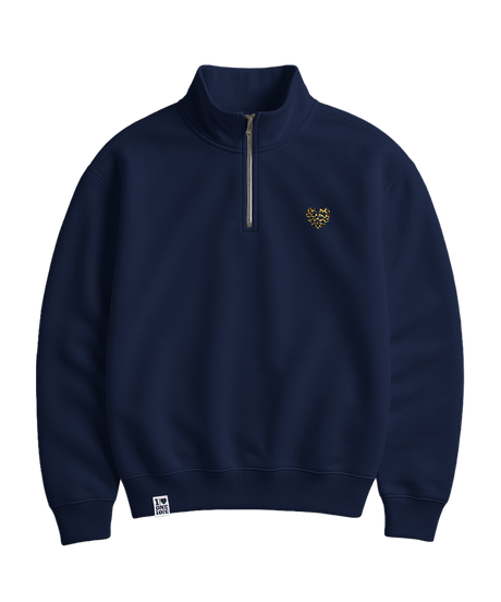 Leo-Wellenherz  - Unisex Premium Zipper | 100% Bio-Baumwolle | Edler Stick