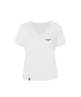 Leo-Möwe   - Damen Shirt mit V-Ausschnitt