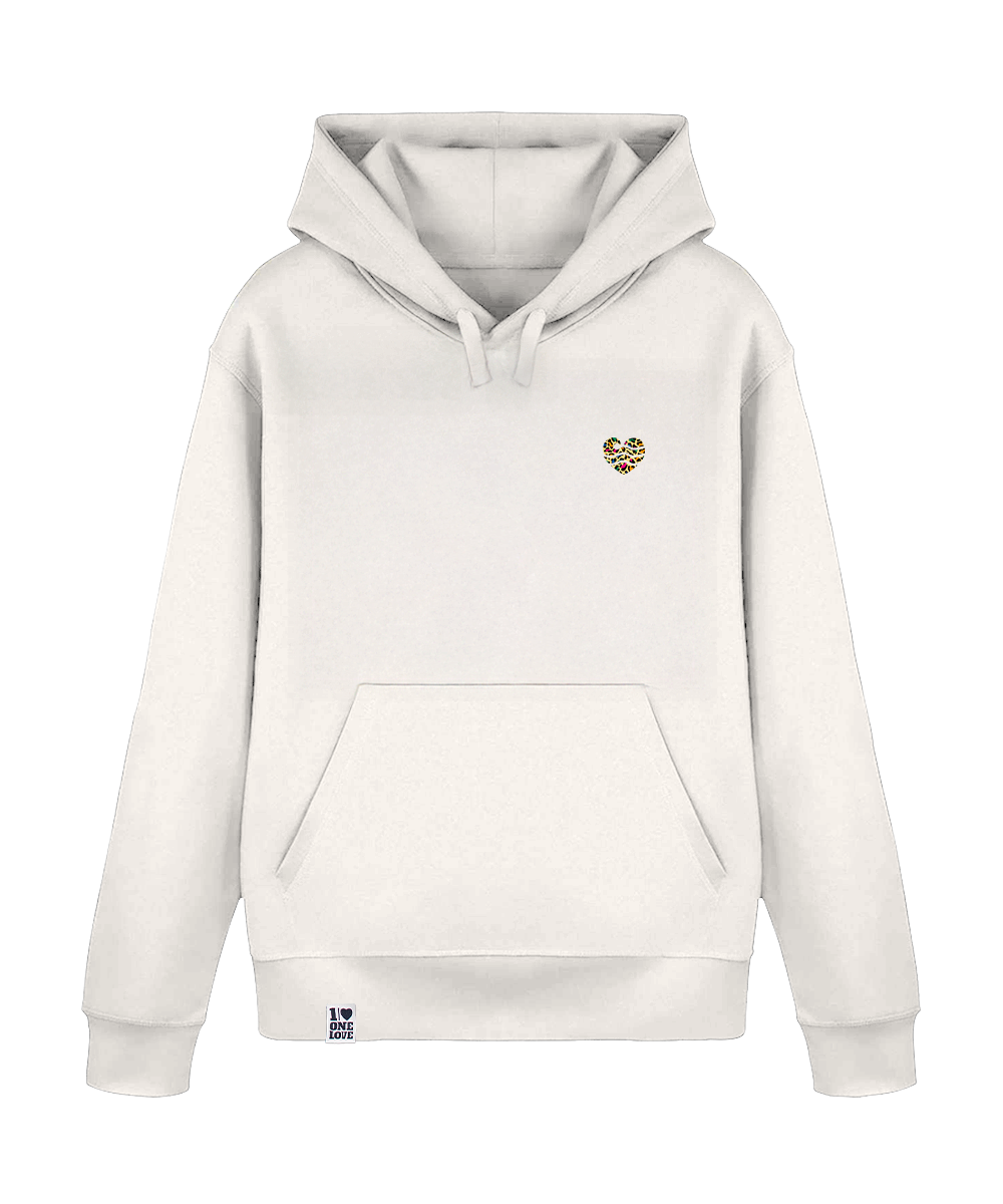 Leo-Wellenherz - Unisex Premium Hoodie | Bio-Baumwolle | Edler Stick