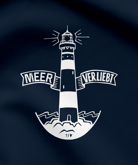 Meerverliebt Leuchtturm  - Herren Shirt