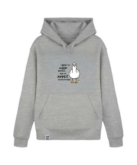 Lieber im Meer baden, als in Arbeit schwimmen  - Unisex Hoodie | 100% Bio-Baumwolle