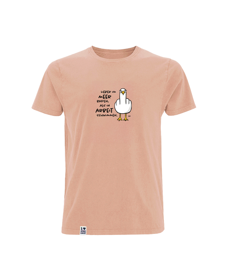 Lieber im Meer baden, als ich Arbeit schwimmen  - Herren Shirt | 100% Bio-Baumwolle