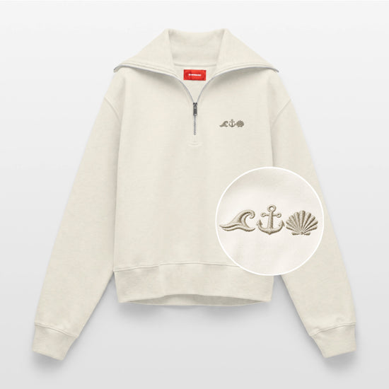 MEERCI - Relaxed Frauen Half Zip Sweatshirt