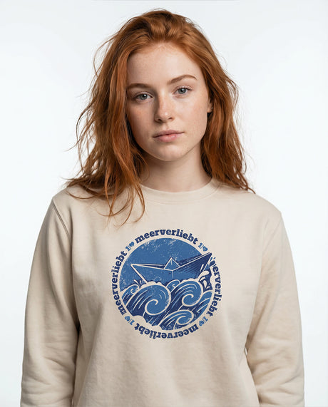 Meerverliebt Boot  - Unisex Sweater | Bio-Baumwolle