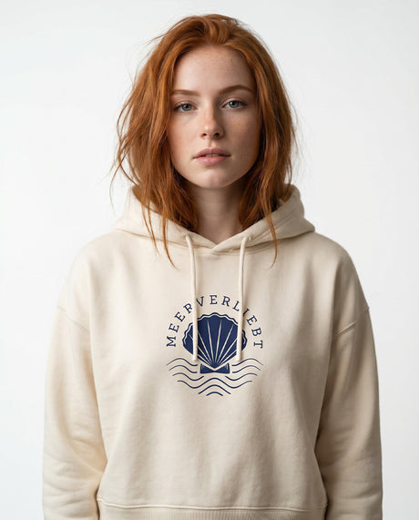 Meerverliebt Muschel  - Damen Hoodie | Bio-Baumwolle