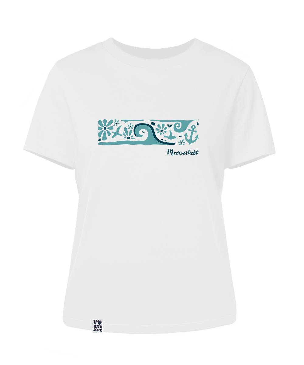 Meerverliebt Welle  - Damen Premium Shirt | 100% Bio-Baumwolle