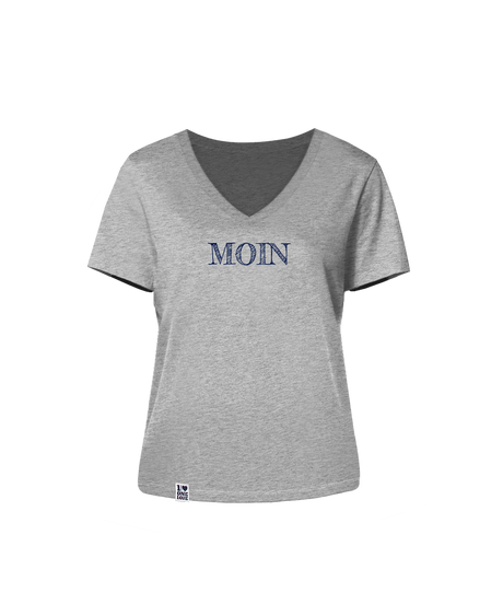 Moin  - V-Ausschnitt Damen Shirt