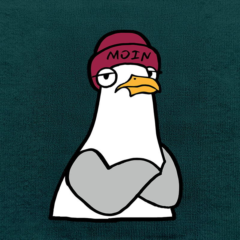 Moin Möwe  - Herren Premium Shirt | 100% Bio-Baumwolle