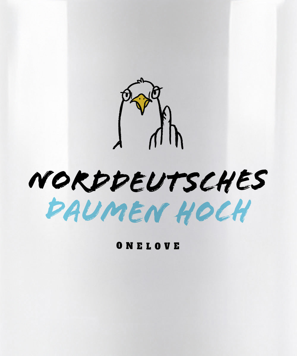 Norddeutsches Daumen hoch! Keramik Tasse