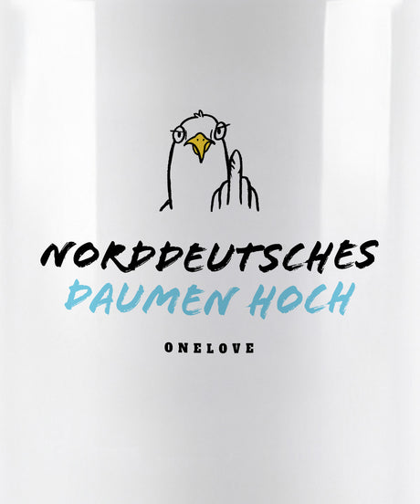 Norddeutsches Daumen hoch! Keramik Tasse