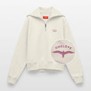 ONELOVE Möwe Stick - Relaxed Frauen Half Zip Pullover