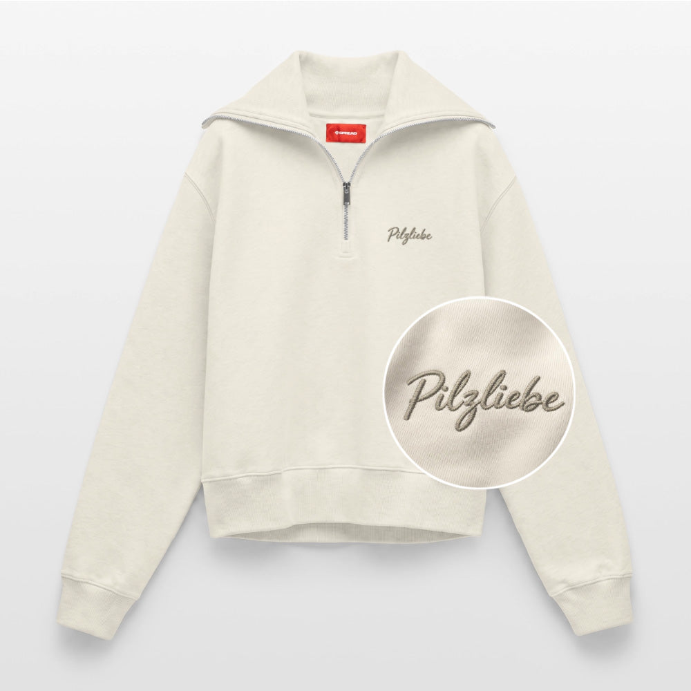 Pilzliebe Stick - Relaxed Frauen Half Zip Pullover