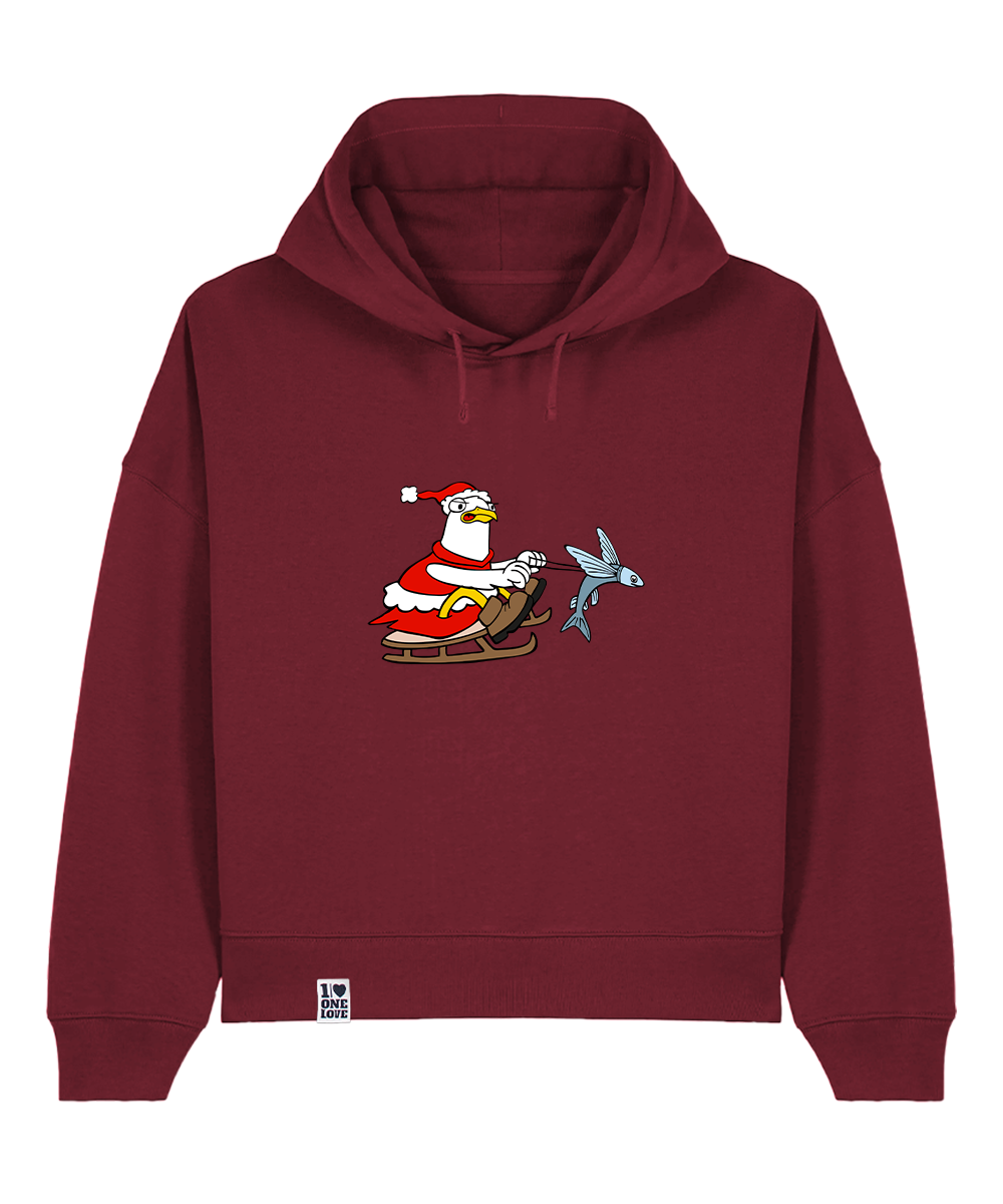 Santa Möwe  -  Damen Premium Hoodie | Bio-Baumwolle | XMAS EDITION