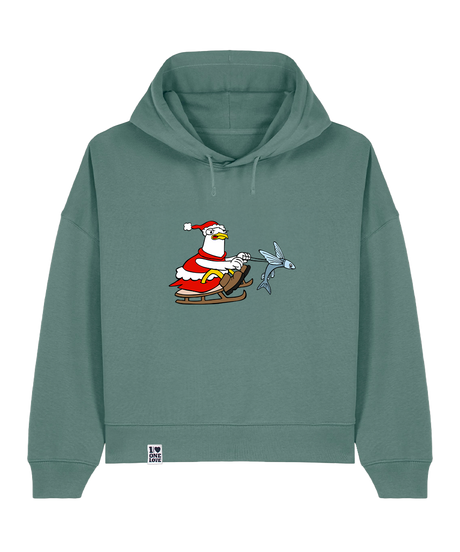 Santa Möwe  -  Damen Premium Hoodie | Bio-Baumwolle | XMAS EDITION