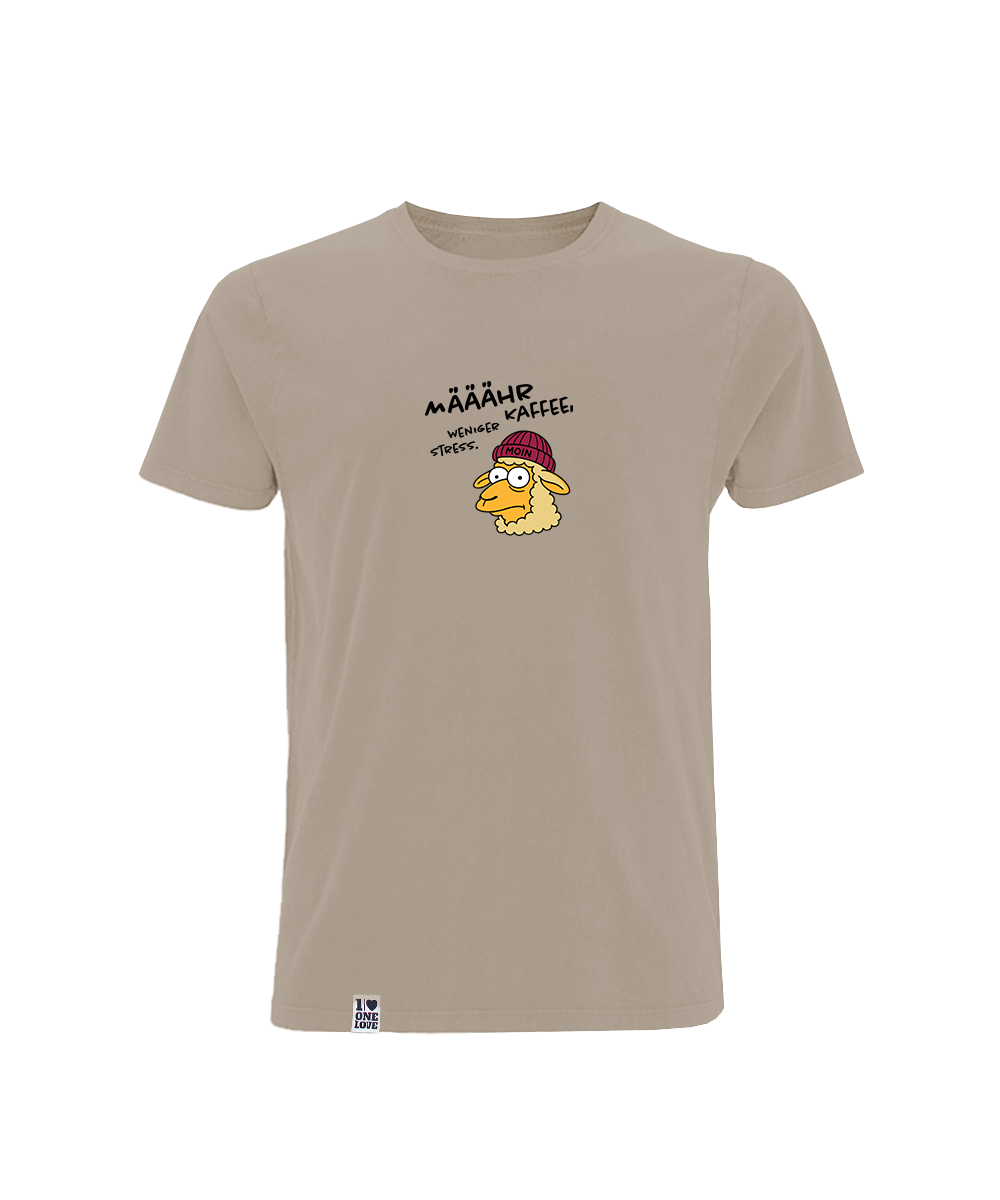 Määähr Kaffee, weniger Stress!  - Herren Shirt | 100% Bio-Baumwolle