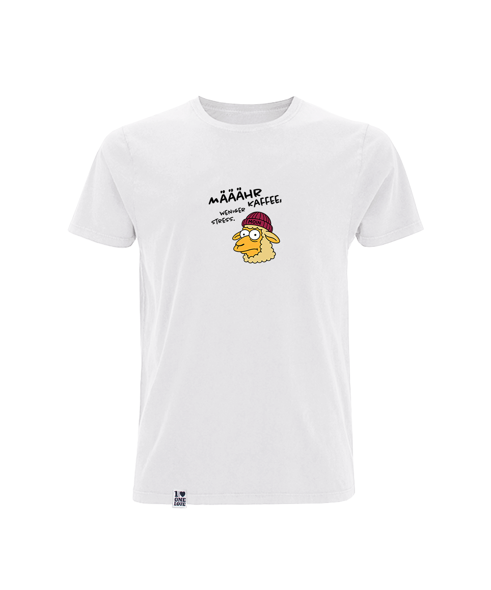 Määähr Kaffee, weniger Stress!  - Herren Shirt | 100% Bio-Baumwolle
