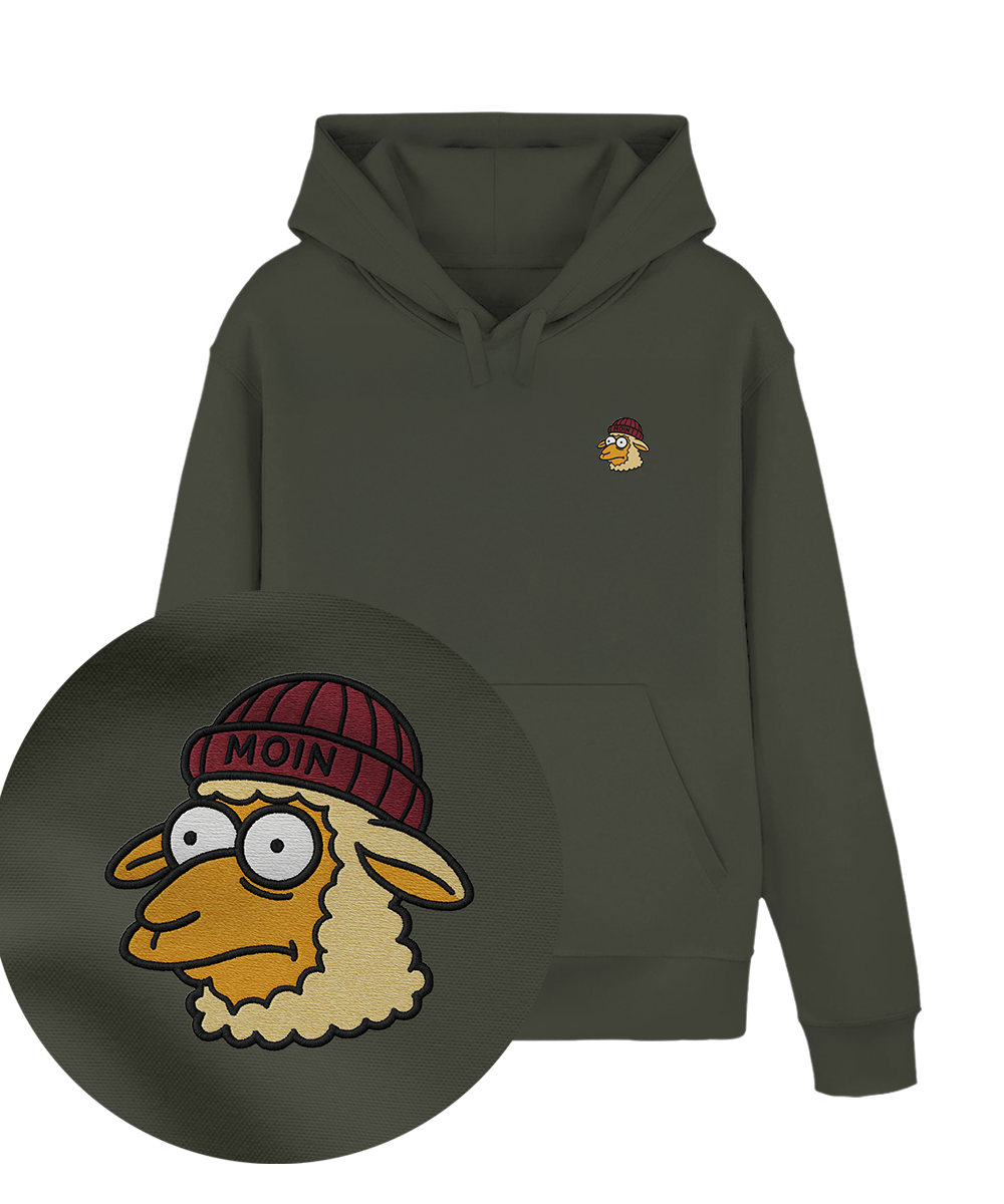 Moin Schaf  - Unisex Premium Hoodie | Bio-Baumwolle | Edler Stick