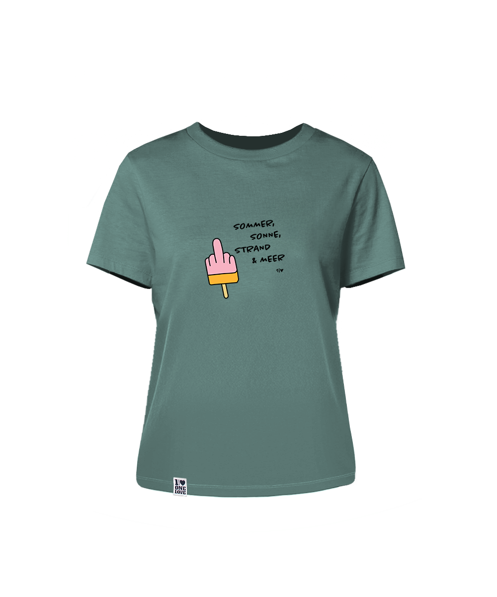 Sommer, Sonne, Strand & Meer  - Damen Shirt | 100% Bio-Baumwolle