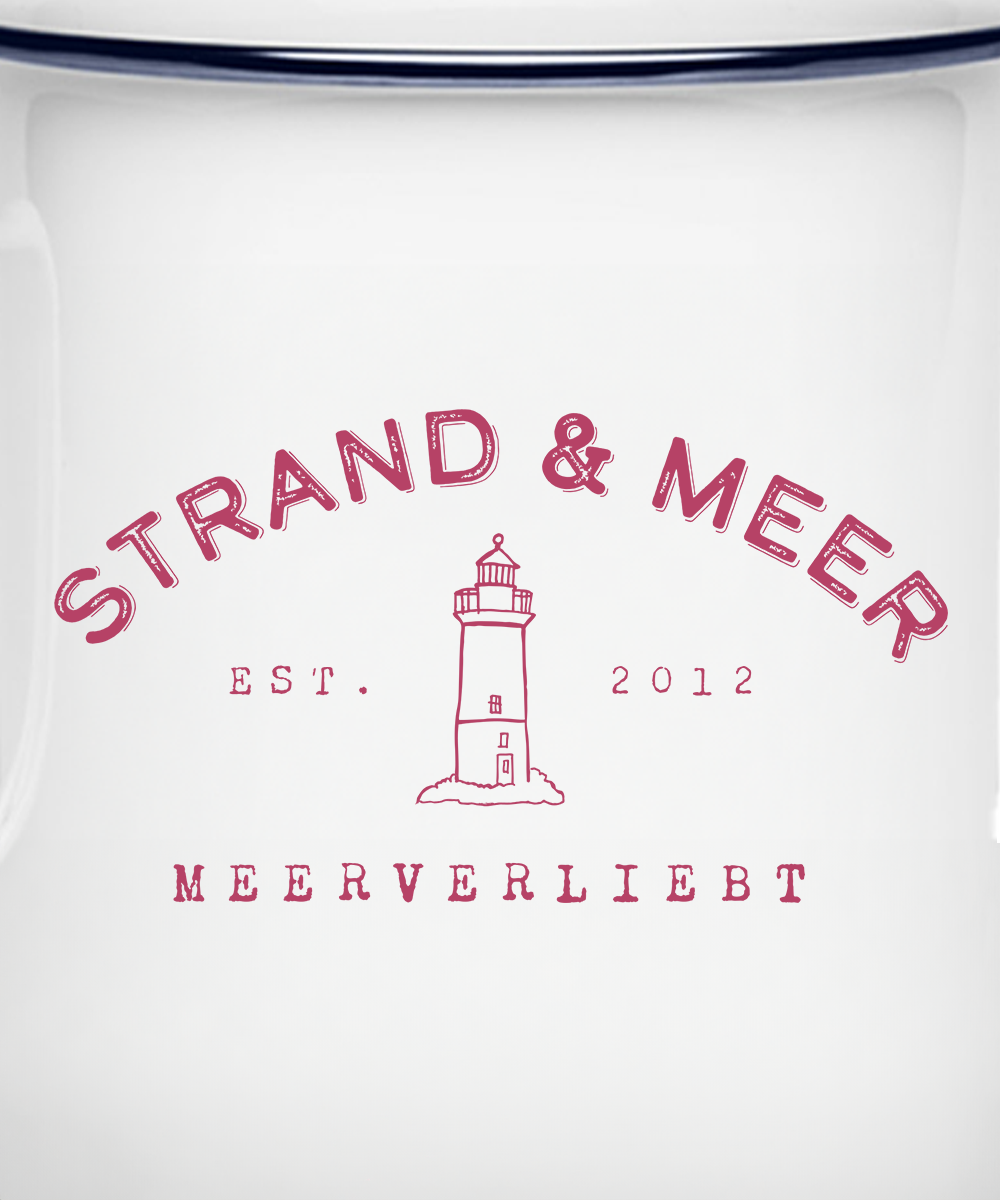 Strand & Meer  - Emaille Tasse