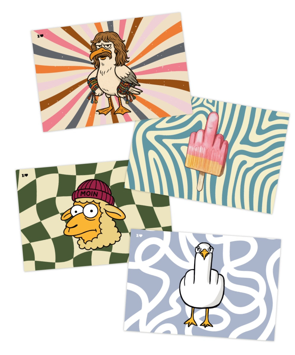 4er Postkarten-Set