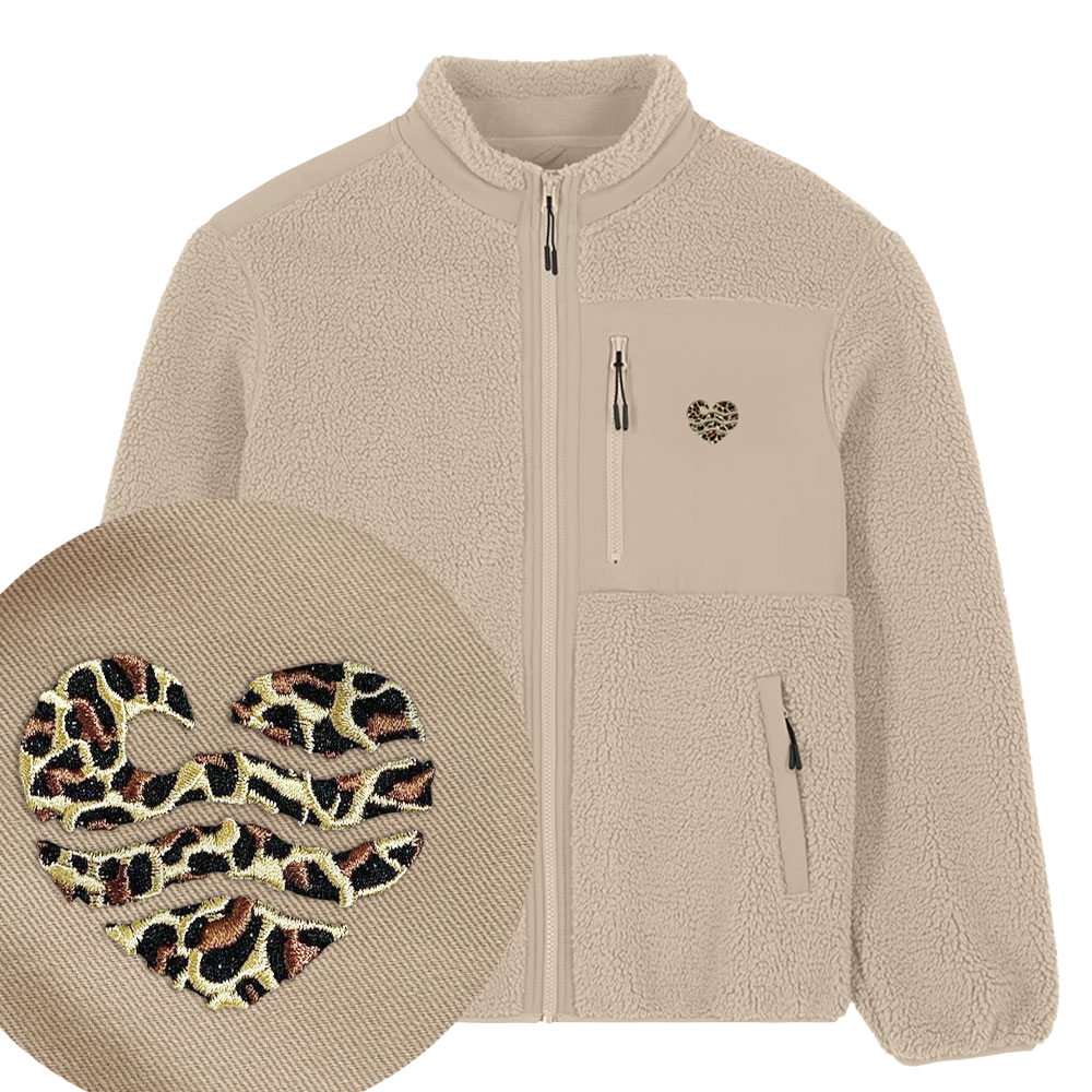 Leo-Wellenherz Stick - Unisex Teddyjacke | Edler Stick