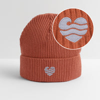 Wellenherz Stick -  Unisex Bio FISHERMAN BEANIE