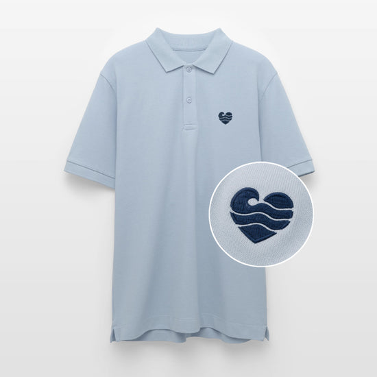 Wellenherz - Unisex Bio-Poloshirt