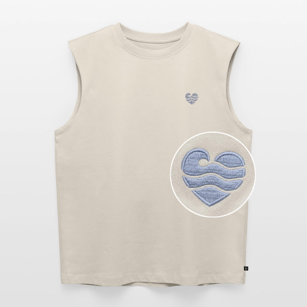 Wellenherz - Frauen Organic Sleeveless T-Shirt
