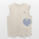 Wellenherz - Frauen Organic Sleeveless T-Shirt