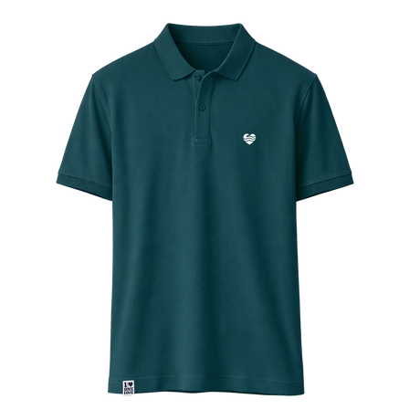 Wellenherz  - Unisex Poloshirt | 100% Bio-Baumwolle | Edler Stick
