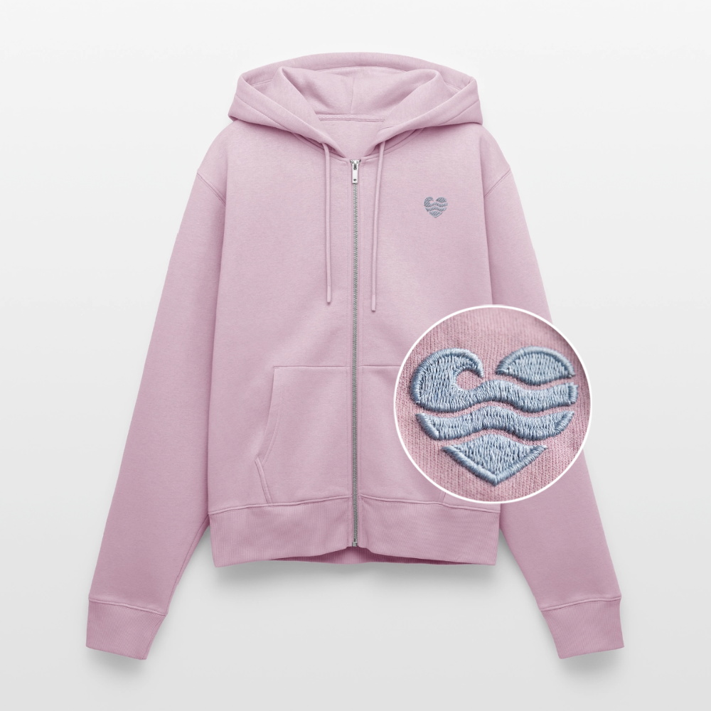 Wellenherz Stick - Frauen Premium Kapuzenjacke