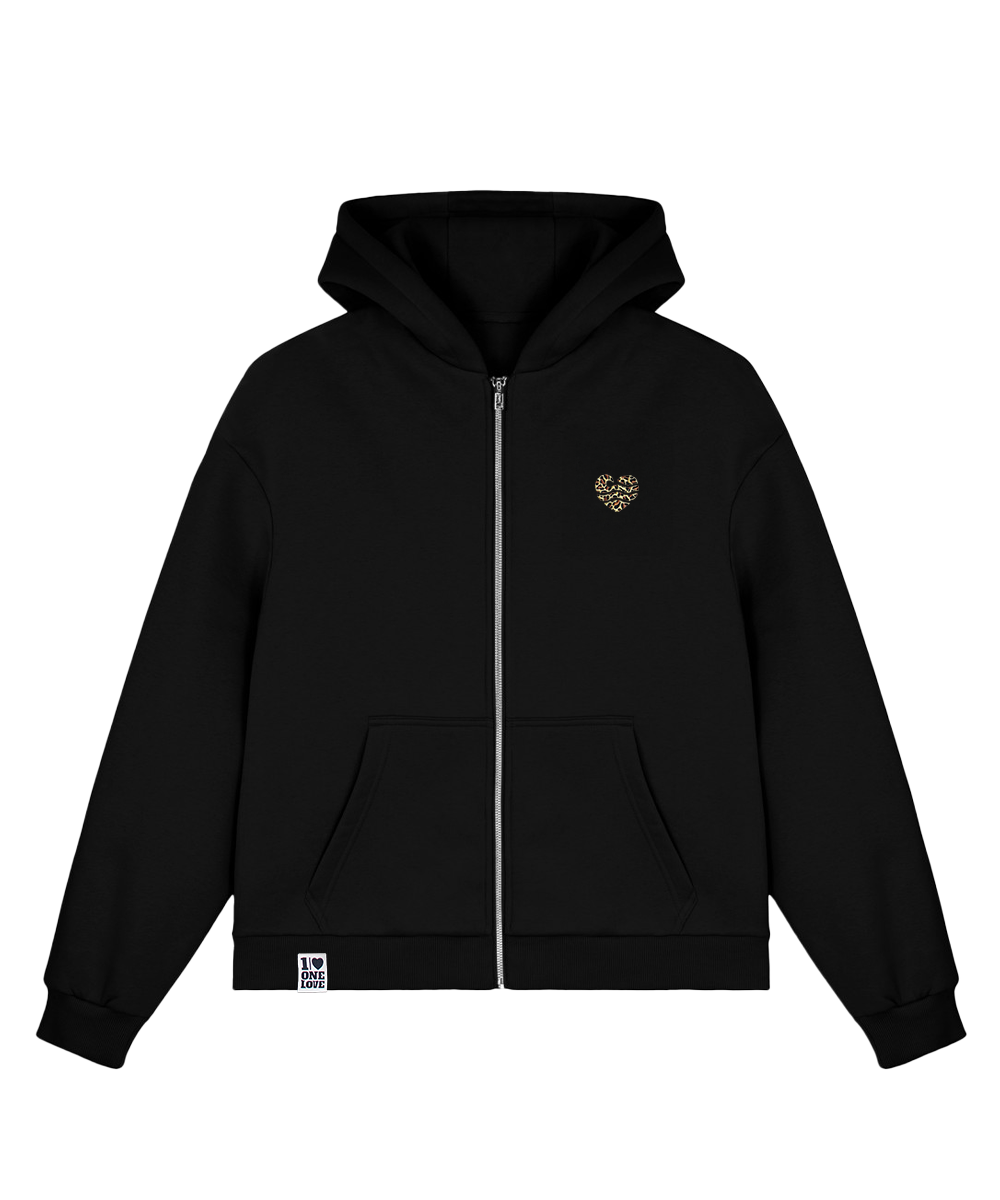 Leo Wellenherz  - Sweatjacke | Bio-Baumwolle | Edler Stick