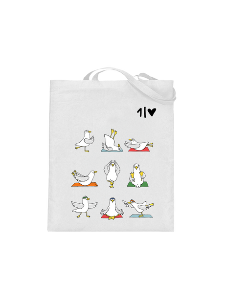 Yoga Möwen  - Jutebeutel