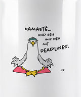 Yoga Möwe  - Edelstahl Trinkflasche