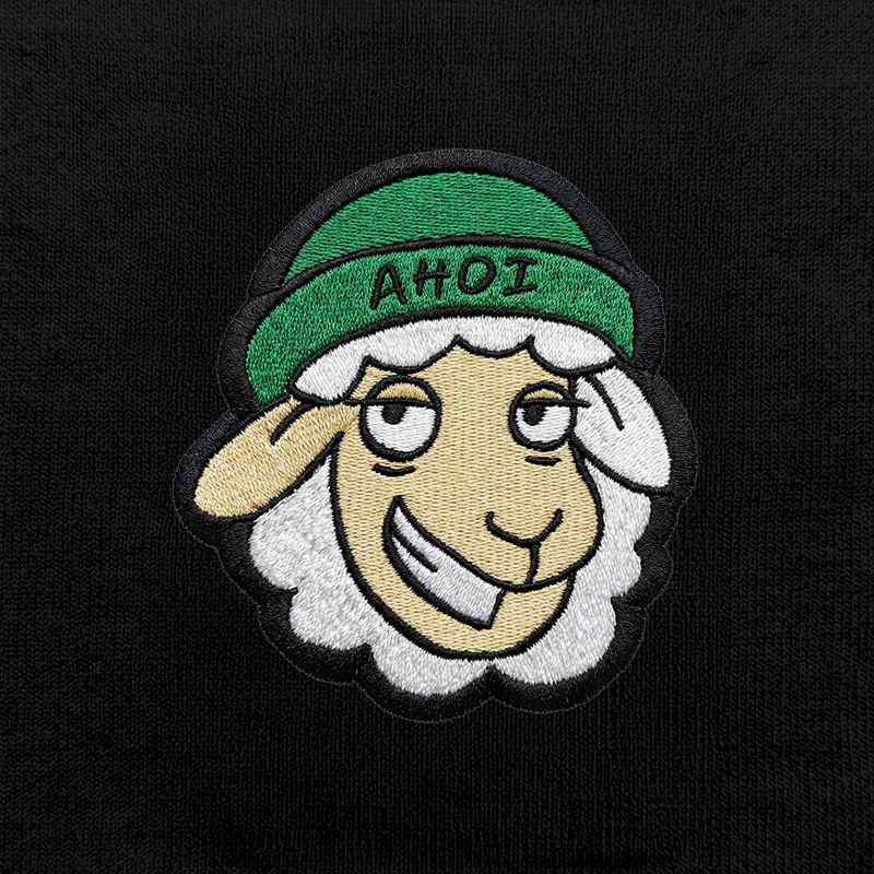 Ahoi Schaf  - Unisex Premium Hoodie | Bio-Baumwolle | Edler Stick