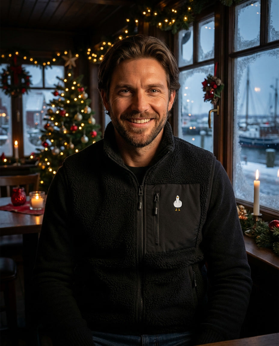 F**k You Möwe Stick - Unisex Teddyweste | Edler Stick