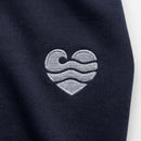 Wellenherz Stick - Relaxed Frauen Half Zip Pullover