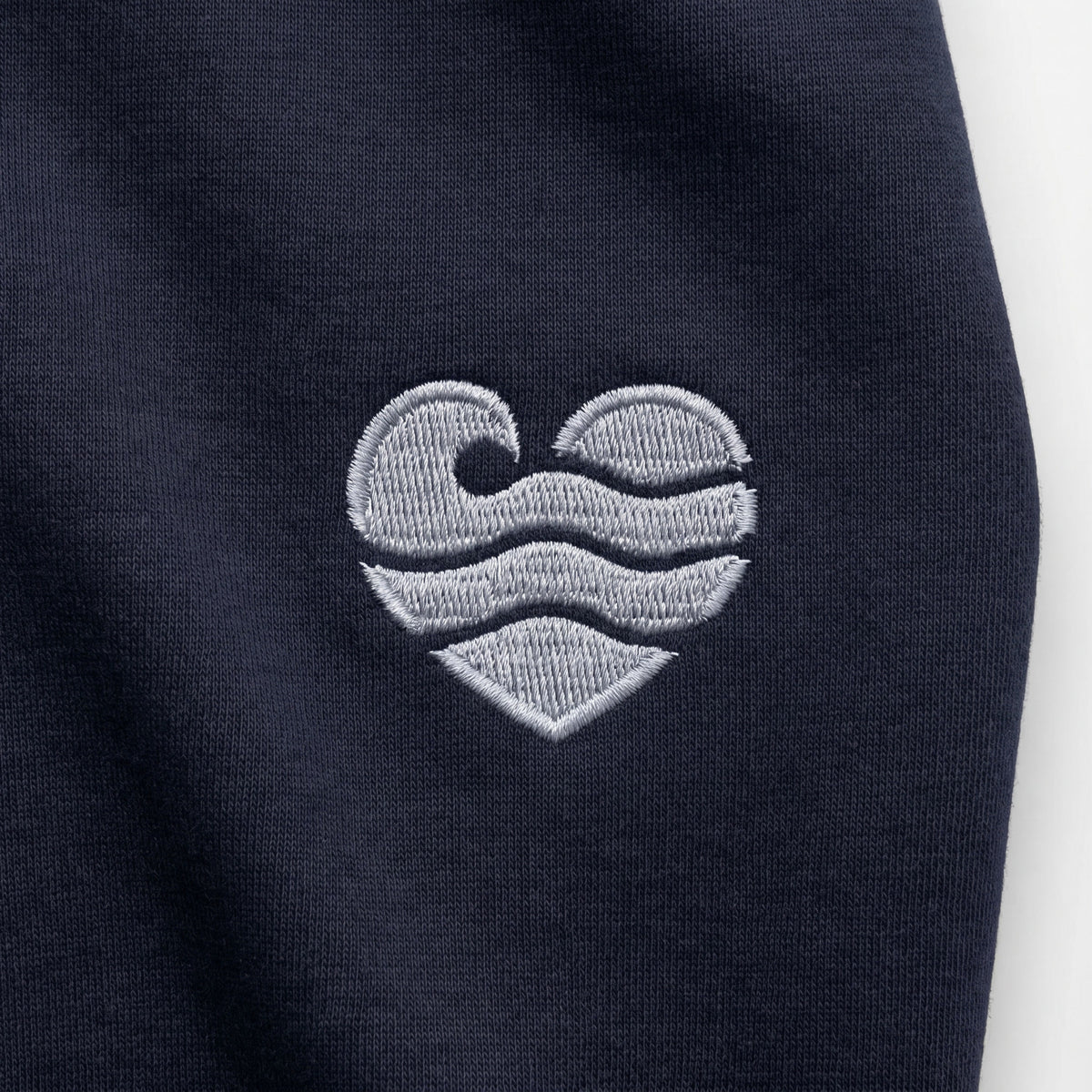 Wellenherz Stick - Relaxed Frauen Half Zip Pullover