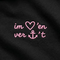 Im Herzen verankert Stick - Cropped Oversized Heavyweight Frauen Hoodie