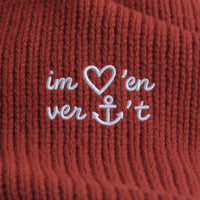 Im Herzen verankert Stick -  Unisex Bio FISHERMAN BEANIE
