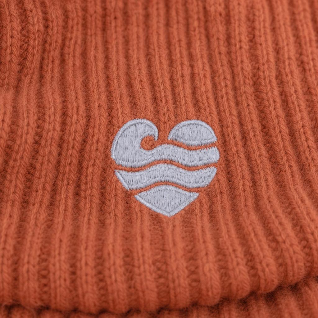 Wellenherz Stick -  Unisex Bio FISHERMAN BEANIE