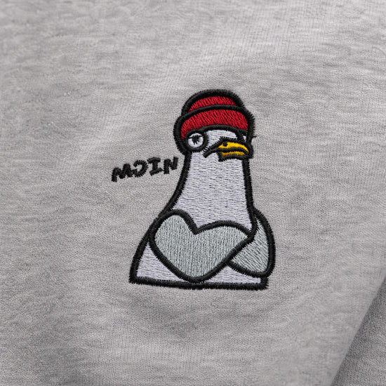 Moin Möwe Stick - Relaxed Unisex Organic Half Zip Pullover