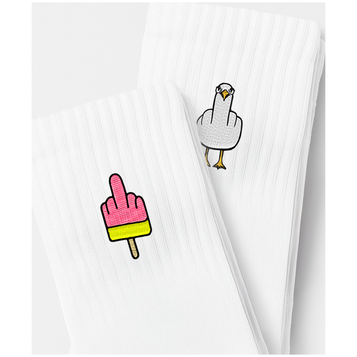 F**k You Möwe & Mittelfinger-Eis 2er Set