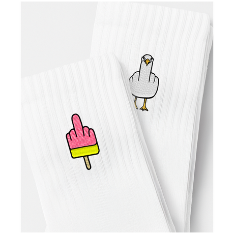 2er Set F**k You Möwe & Mittelfinger-Eis 🧦