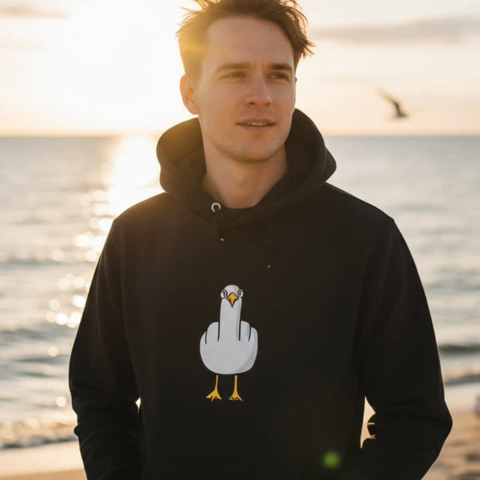 F**k YOU Möwe - Unisex Hoodie | 100% Bio-Baumwolle