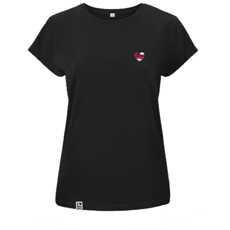 Wellenherz -  Damen Shirt | 100% Bio-Baumwolle | Edler Stick