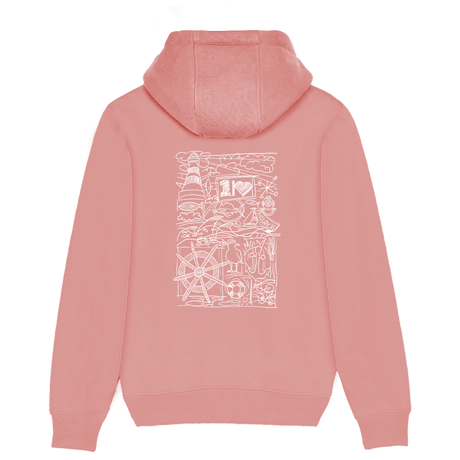 Ocean Collage – Unisex Hoodie | 100% Bio-Baumwolle | Backprint
